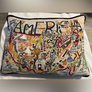 America Cat Studio Map Pillow